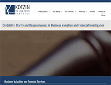 Tablet Screenshot of kotzinvaluation.com